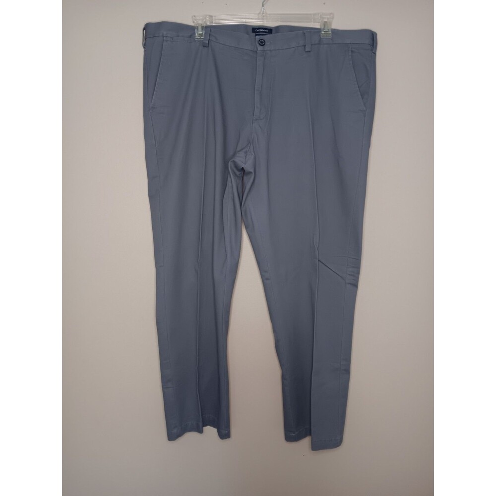 Croft & Barrow Classic Fit Pants Sz 48x32 Easy Care Khaki Gray Flat Front